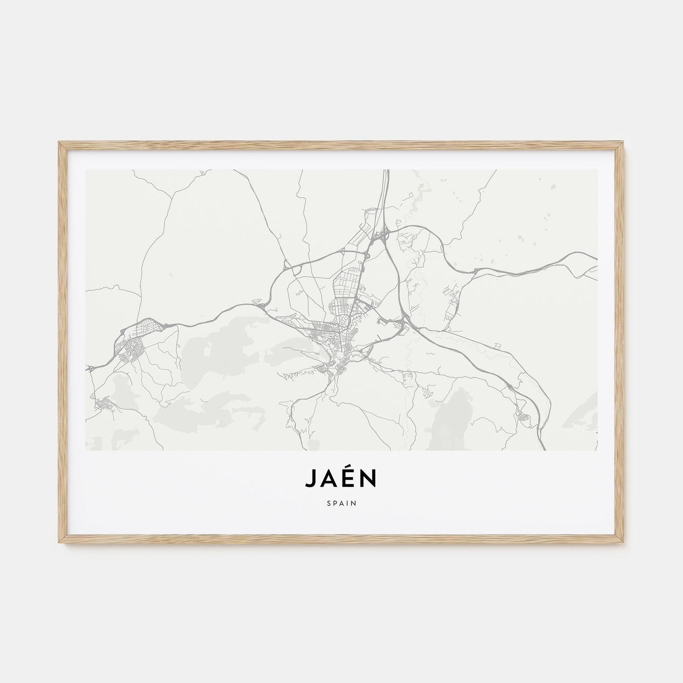 Jaen Map Landscape Poster