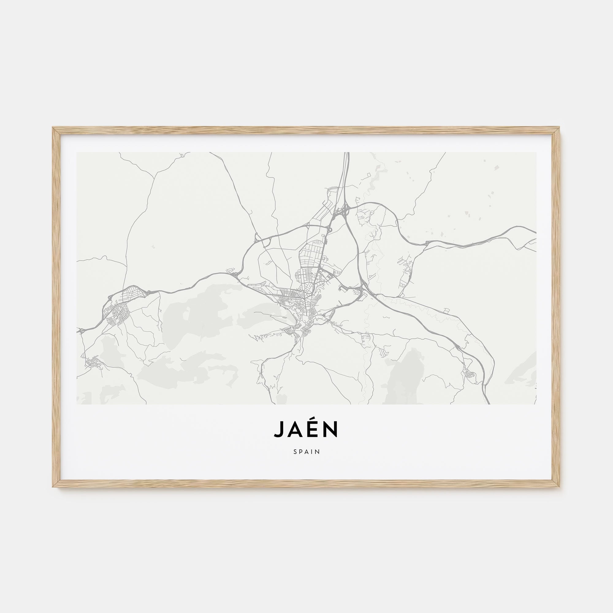 Jaen Map Landscape Poster