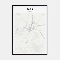 Jaen Map Portrait Poster