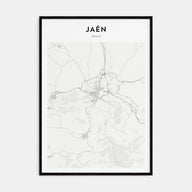 Jaen Map Portrait Poster