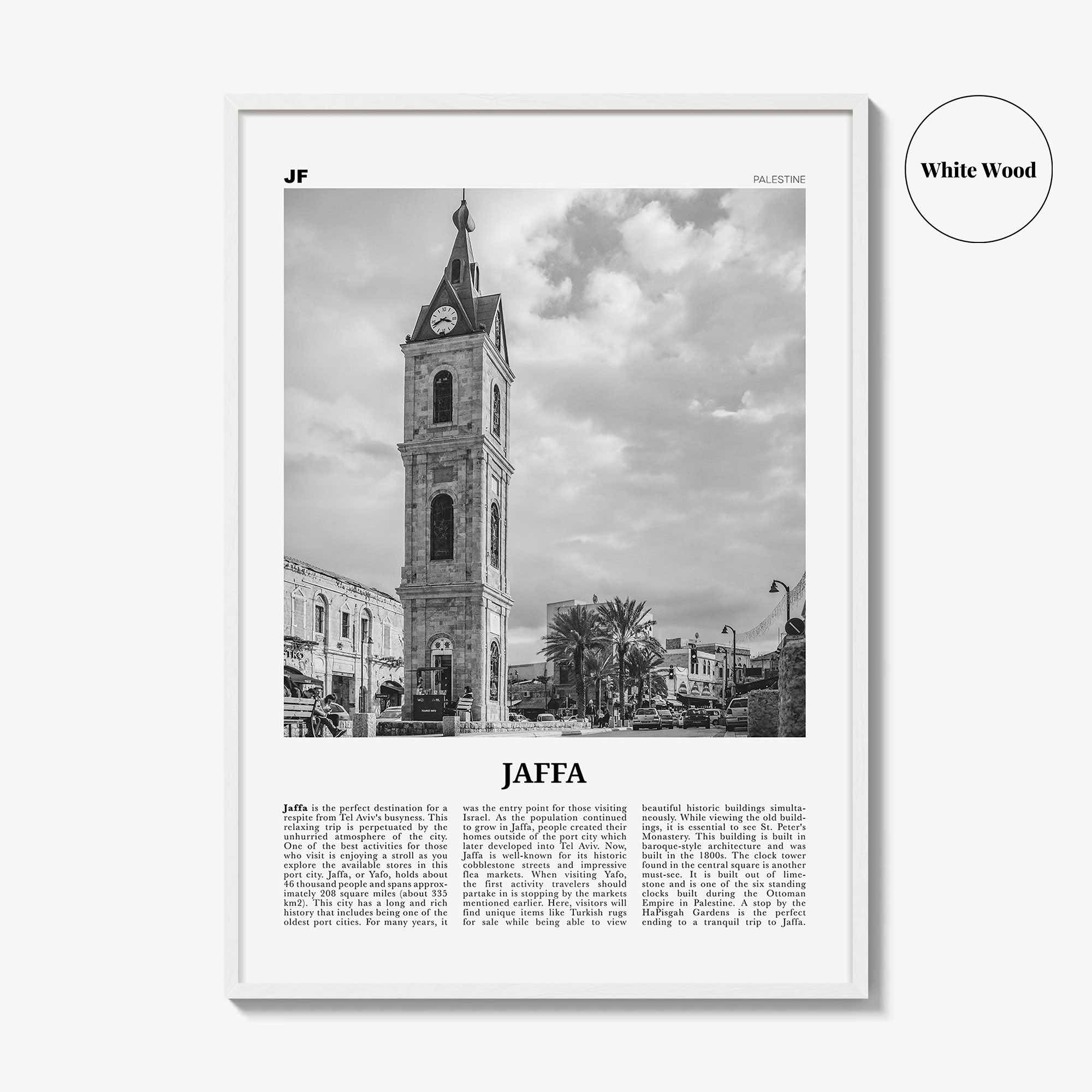 Jaffa Print Black and White, Jaffa Wall Art, Jaffa Poster, Jaffa Photo, Jaffa Wall Décor, Jaffa Map, Palestine