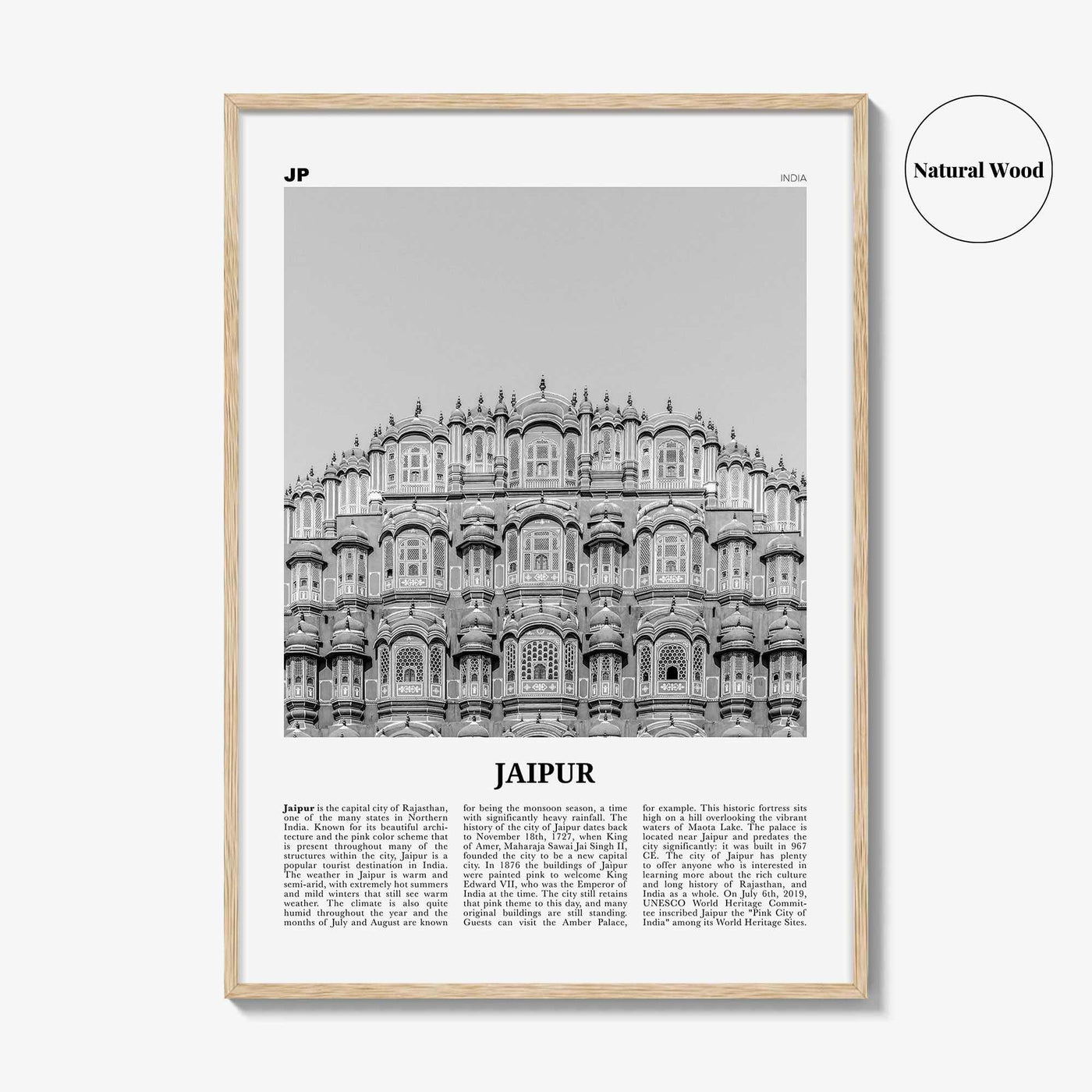 Jaipur Print Black and White, Jaipur Wall Art, Jaipur Poster, Jaipur Photo, Jaipur Wall Décor, India, Rajasthan
