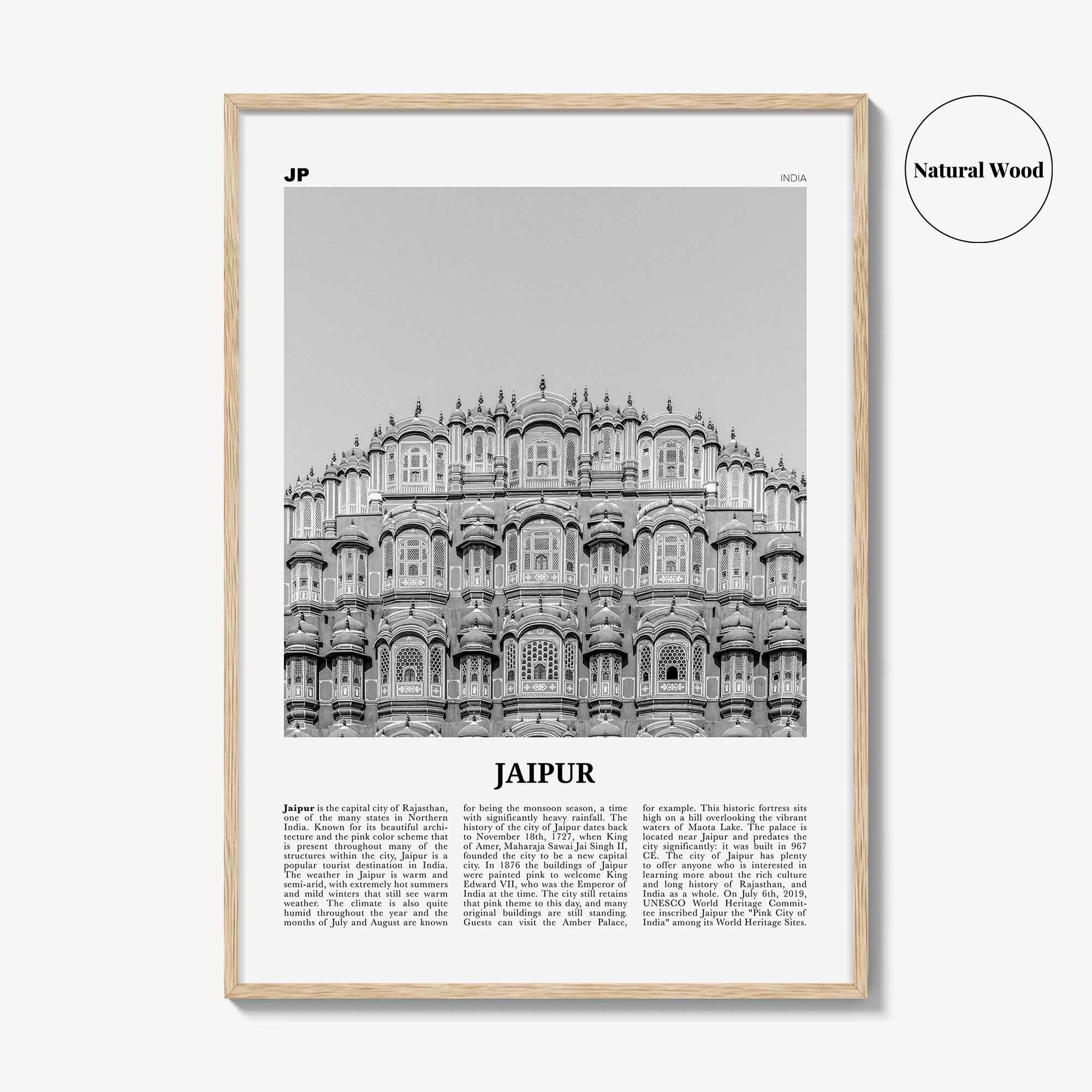 Jaipur Print Black and White, Jaipur Wall Art, Jaipur Poster, Jaipur Photo, Jaipur Wall Décor, India, Rajasthan