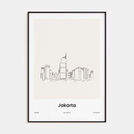 Jakarta Drawn Poster
