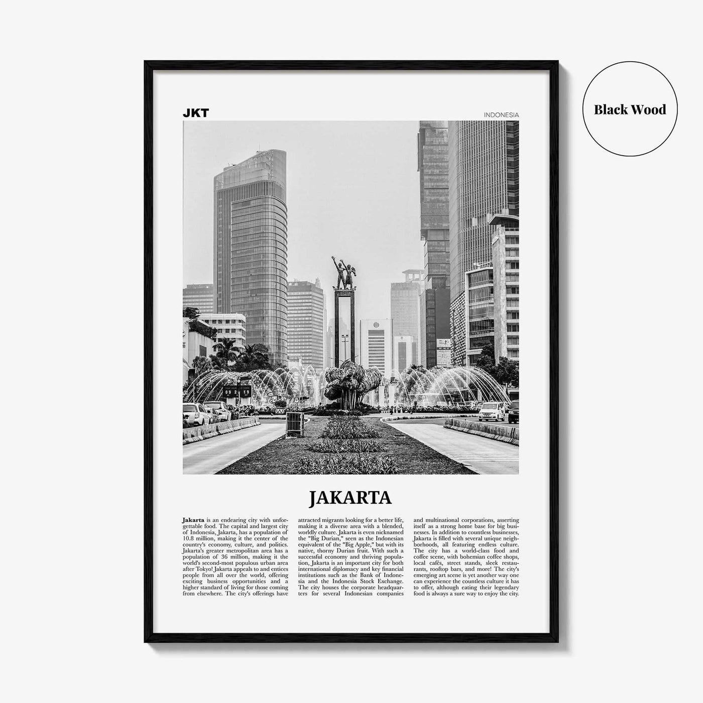 Jakarta Print Black and White No 1, Jakarta Wall Art, Jakarta Poster, Jakarta Photo, Jakarta Wall Decor, City Art Print, Indonesia, Asia