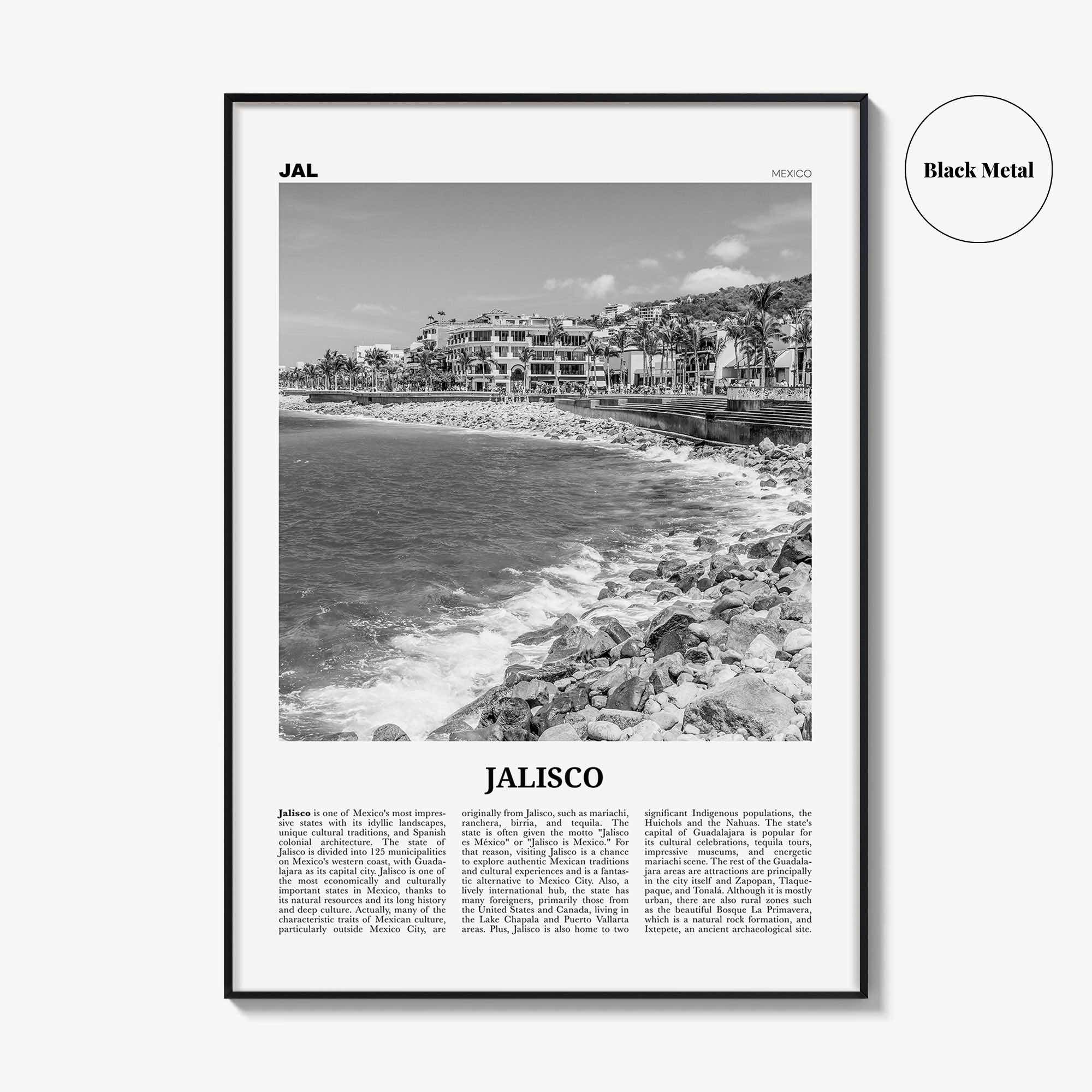 Jalisco Print Black and White No 1, Jalisco Wall Art, Jalisco Poster, Jalisco Photo, Jalisco Decor, Guadalajara, Puerto Vallarta, México