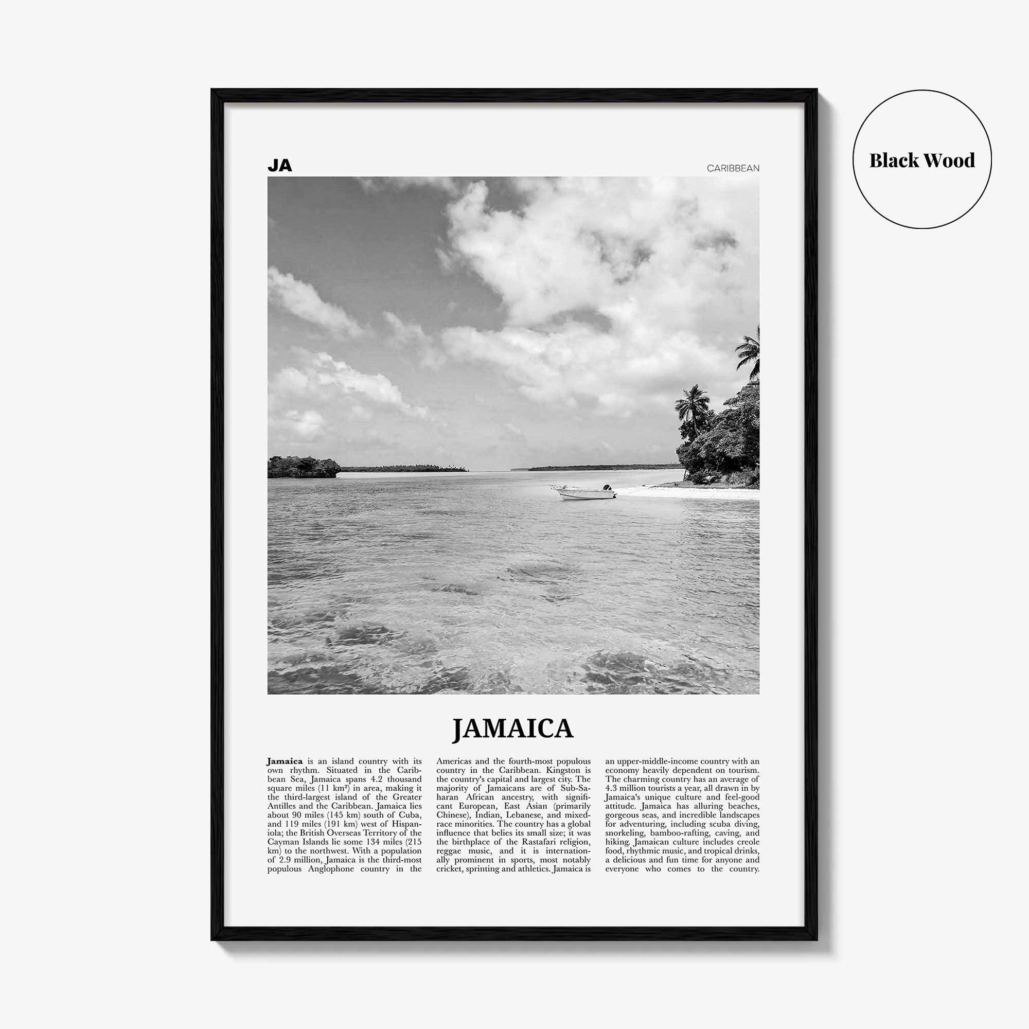 Jamaica Print Black and White No 1, Jamaica Wall Art, Jamaica Poster, Jamaica Photo, Jamaica Wall Decor, Kingston, Caribbean
