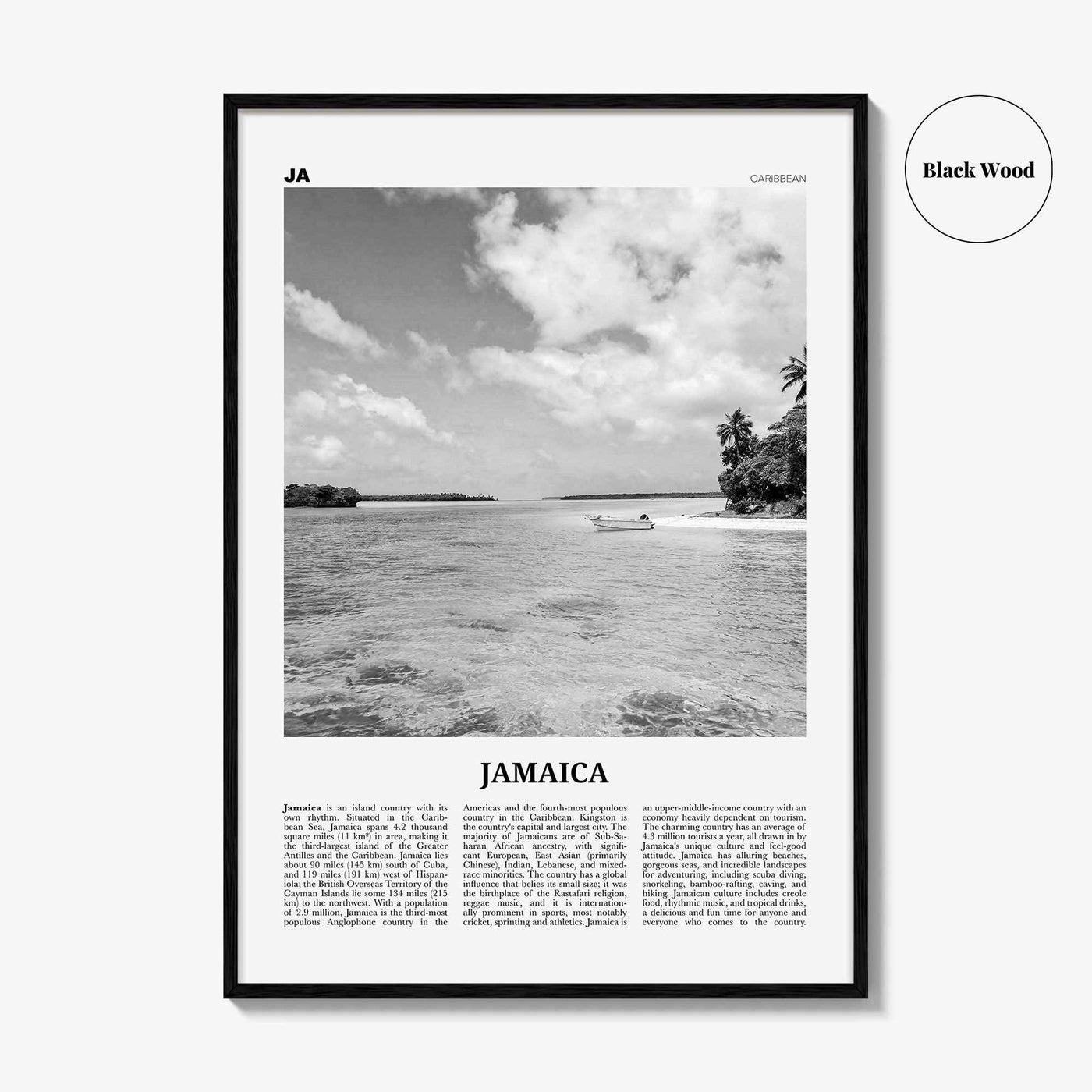 Jamaica Print Black and White No 1, Jamaica Wall Art, Jamaica Poster, Jamaica Photo, Jamaica Wall Decor, Kingston, Caribbean
