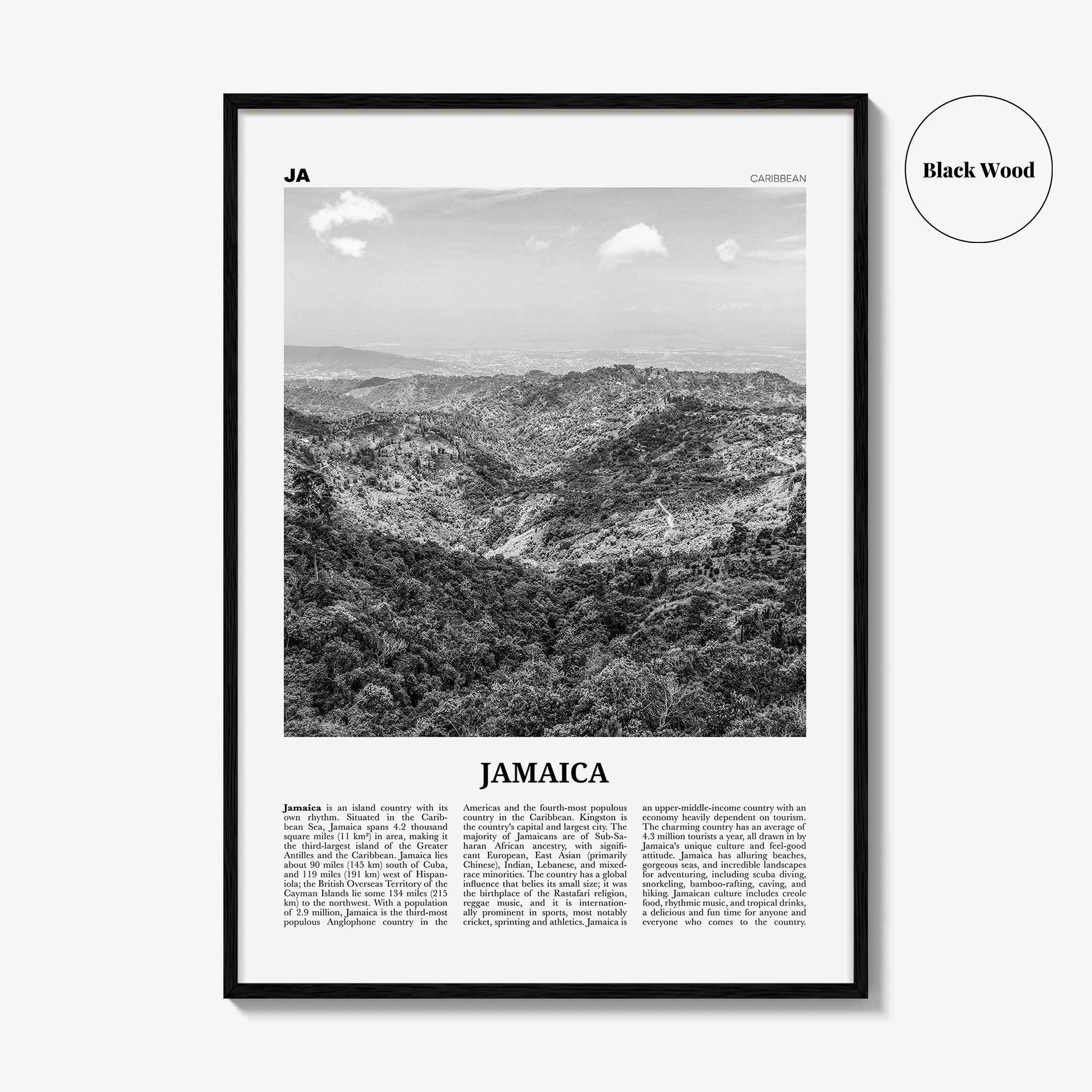 Jamaica Print Black and White No 2, Jamaica Wall Art, Jamaica Poster, Jamaica Photo, Jamaica Wall Decor, Kingston, Caribbean