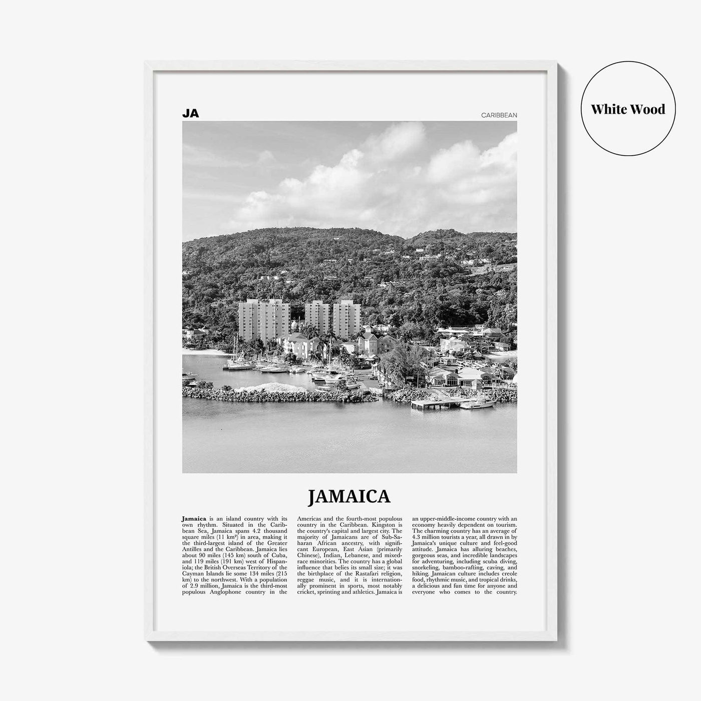 Jamaica Print Black and White No 3, Jamaica Wall Art, Jamaica Poster, Jamaica Photo, Jamaica Wall Decor, City Art Print, Kingston, Caribbean