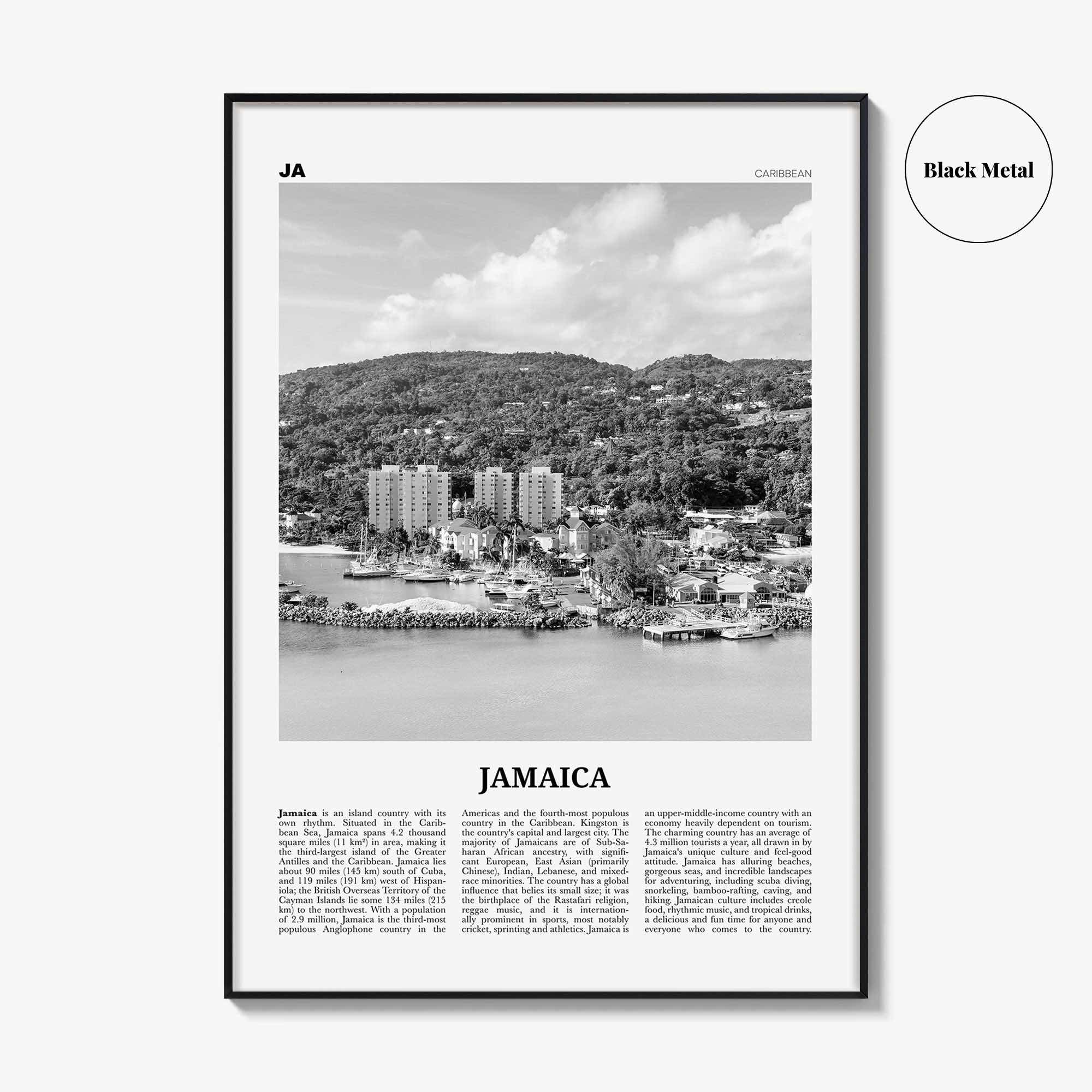 Jamaica Print Black and White No 3, Jamaica Wall Art, Jamaica Poster, Jamaica Photo, Jamaica Wall Decor, City Art Print, Kingston, Caribbean