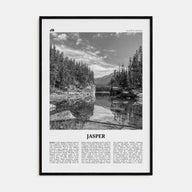 Jasper National Park Travel B&W Poster