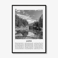 Jasper National Park Print Black and White, Jasper Wall Art, Jasper Poster, Jasper Photo, Jasper Wall Décor, Jasper Map, Alberta, Canada