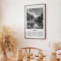 Jasper National Park Print Black and White, Jasper Wall Art, Jasper Poster, Jasper Photo, Jasper Wall Décor, Jasper Map, Alberta, Canada