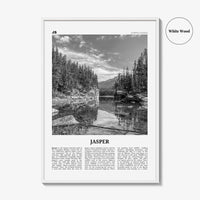 Jasper National Park Print Black and White, Jasper Wall Art, Jasper Poster, Jasper Photo, Jasper Wall Décor, Jasper Map, Alberta, Canada