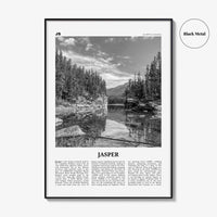 Jasper National Park Print Black and White, Jasper Wall Art, Jasper Poster, Jasper Photo, Jasper Wall Décor, Jasper Map, Alberta, Canada