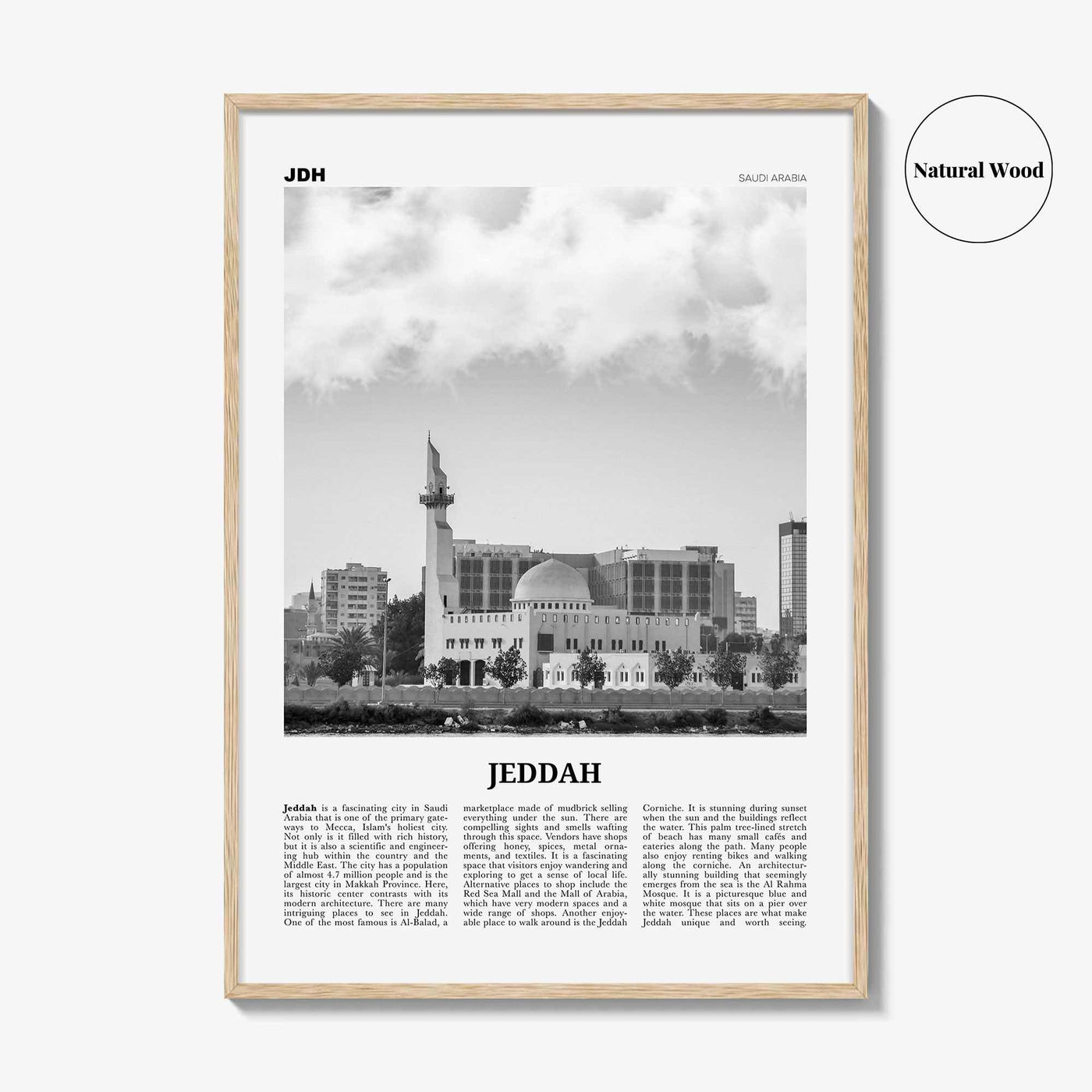 Jeddah Print Black and White, Jeddah Wall Art, Jeddah Poster, Jeddah Photo, Jeddah Wall Décor, Jedda, Jiddah, Jidda, Saudi Arabia