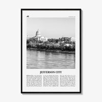 Jefferson City Print Black and White, Jefferson City Wall Art, Jefferson City Poster, Jefferson City Photo, Jefferson City Wall Décor