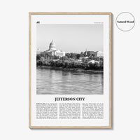 Jefferson City Print Black and White, Jefferson City Wall Art, Jefferson City Poster, Jefferson City Photo, Jefferson City Wall Décor