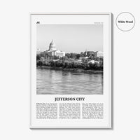 Jefferson City Print Black and White, Jefferson City Wall Art, Jefferson City Poster, Jefferson City Photo, Jefferson City Wall Décor