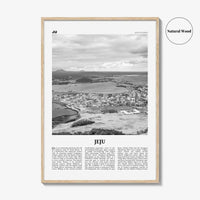 Jeju City Print Black and White, Jeju Wall Art, Jeju Poster, Jeju Photo, Jeju Wall Décor, Jeju Map, South Korea
