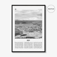 Jeju City Print Black and White, Jeju Wall Art, Jeju Poster, Jeju Photo, Jeju Wall Décor, Jeju Map, South Korea