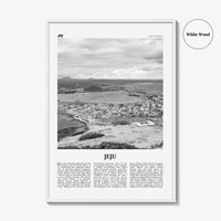 Jeju City Print Black and White, Jeju Wall Art, Jeju Poster, Jeju Photo, Jeju Wall Décor, Jeju Map, South Korea