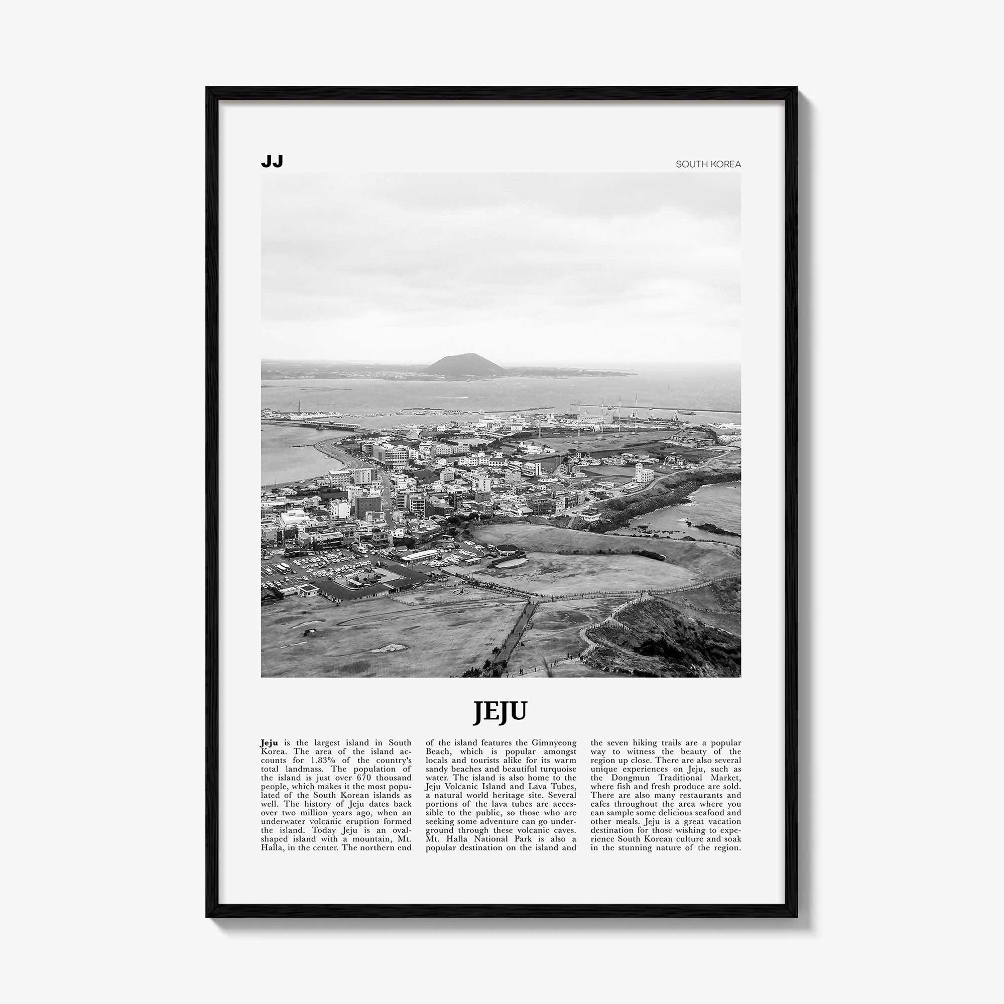 Jeju Island Print Black and White, Jeju Wall Art, Jeju Poster, Jeju Photo, Jeju Wall Décor, Jeju Island, 제주도, Sammu-samda-do