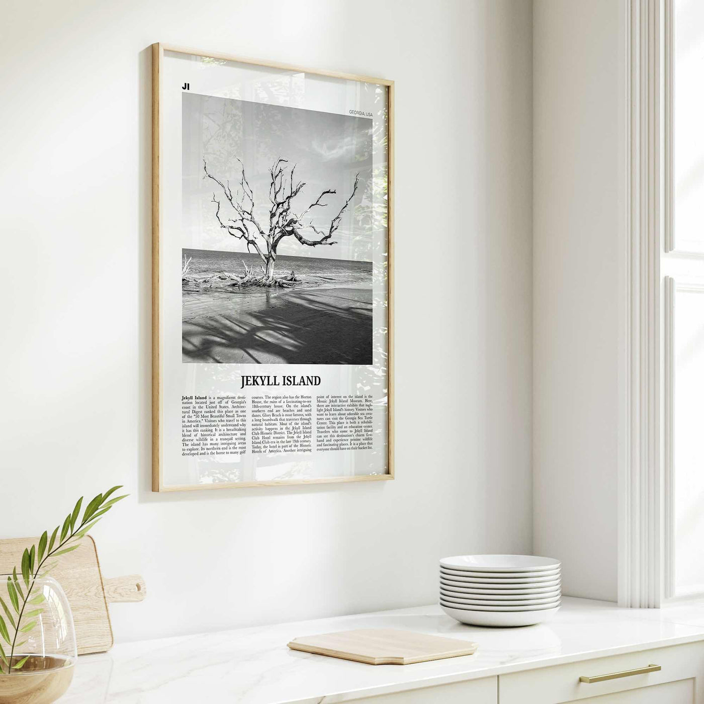 Jekyll Island Print Black and White, Jekyll Island Wall Art, Jekyll Island Poster, Jekyll Island Photo, Georgia, USA, United States