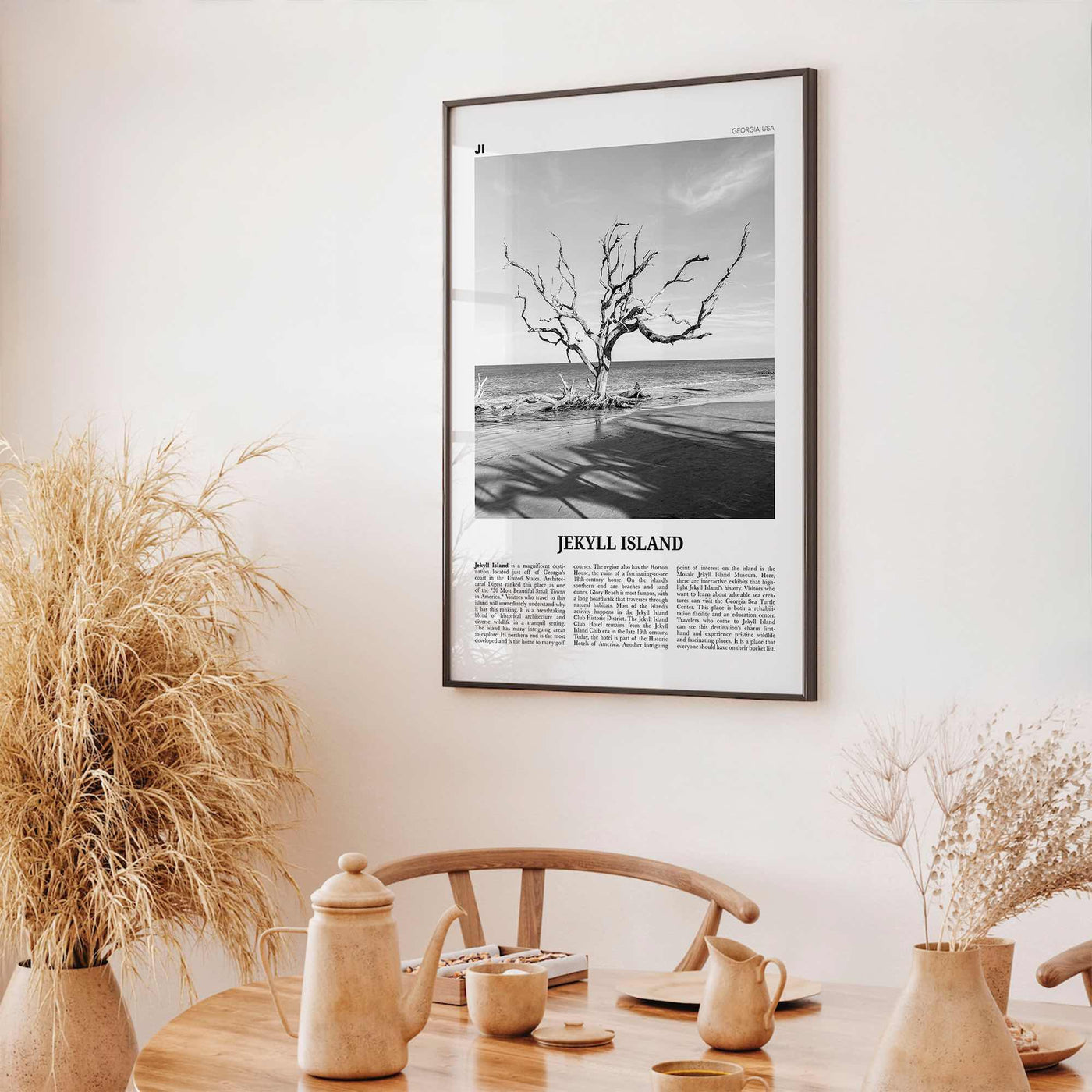 Jekyll Island Print Black and White, Jekyll Island Wall Art, Jekyll Island Poster, Jekyll Island Photo, Georgia, USA, United States