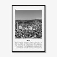 Jena Print Black and White, Jena Wall Art, Jena Poster, Jena Photo, Jena Wall Décor, Jena Map, Germany