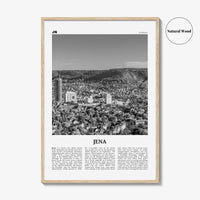 Jena Print Black and White, Jena Wall Art, Jena Poster, Jena Photo, Jena Wall Décor, Jena Map, Germany