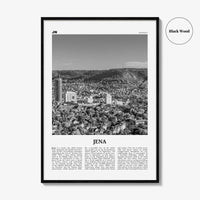 Jena Print Black and White, Jena Wall Art, Jena Poster, Jena Photo, Jena Wall Décor, Jena Map, Germany