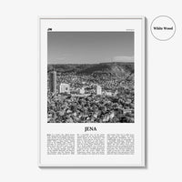 Jena Print Black and White, Jena Wall Art, Jena Poster, Jena Photo, Jena Wall Décor, Jena Map, Germany