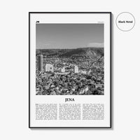 Jena Print Black and White, Jena Wall Art, Jena Poster, Jena Photo, Jena Wall Décor, Jena Map, Germany