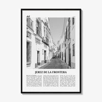 Jerez de la Frontera Print Black and White, Jerez de la Frontera Art, Jerez de la Frontera Poster, Photo, Décor, Jerez de la Frontera Map