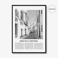 Jerez de la Frontera Print Black and White, Jerez de la Frontera Art, Jerez de la Frontera Poster, Photo, Décor, Jerez de la Frontera Map