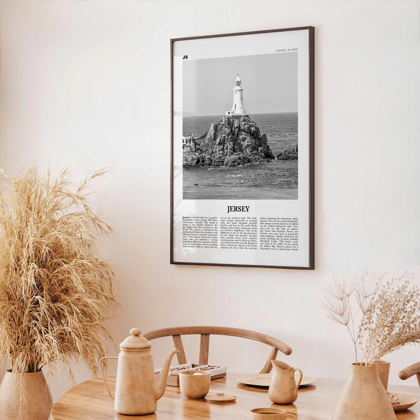 Jersey Print Black and White Channel Islands No 1, Jersey Wall Art, Jersey Poster, Jersey Photo, Jersey Wall Décor, Jersey Map