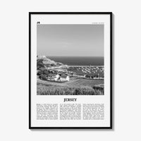 Jersey Print Black and White Channel Islands No 2, Jersey Wall Art, Jersey Poster, Jersey Photo, Jersey Wall Décor, Jersey Map
