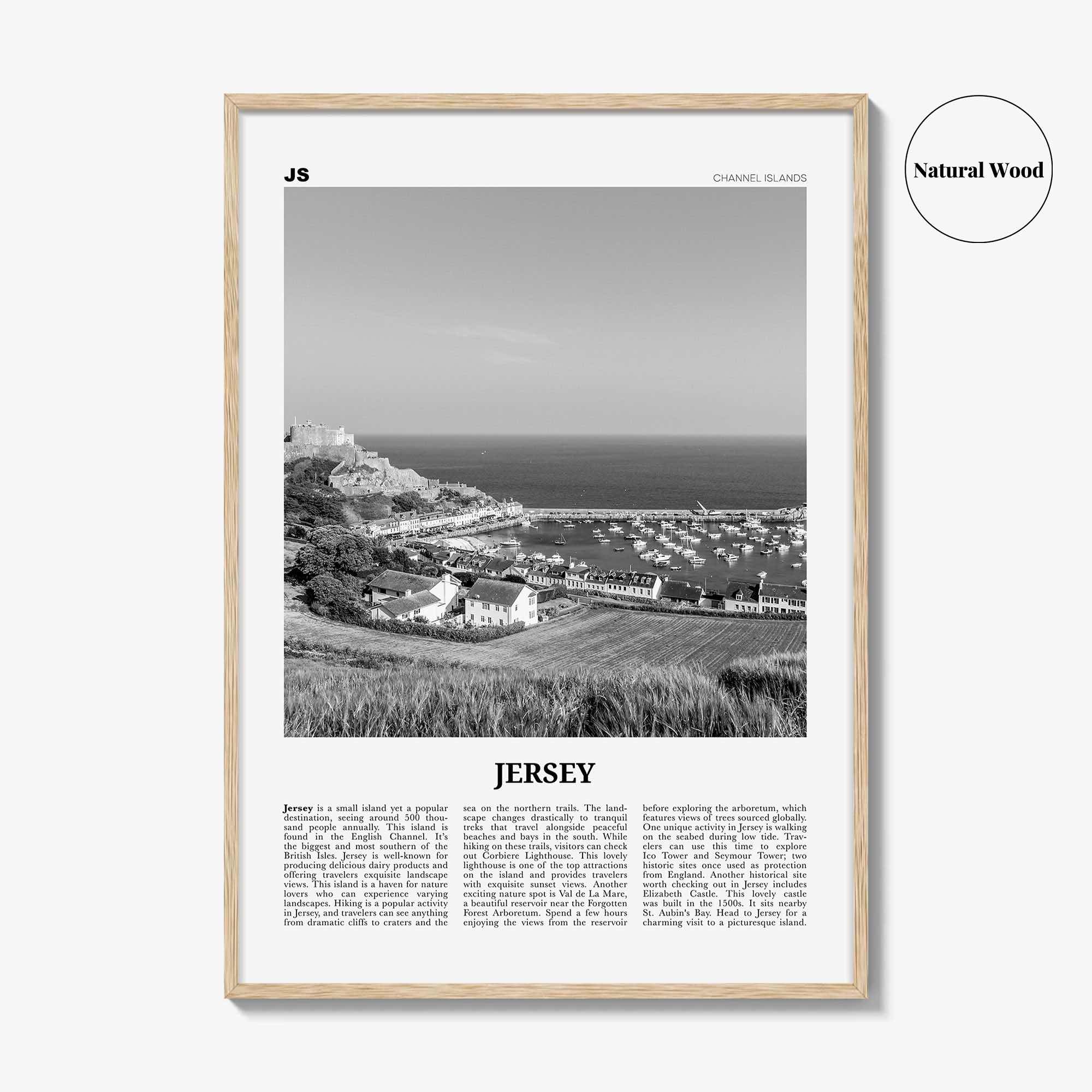 Jersey Print Black and White Channel Islands No 2, Jersey Wall Art, Jersey Poster, Jersey Photo, Jersey Wall Décor, Jersey Map