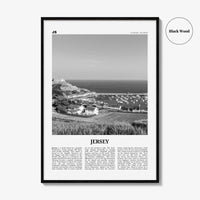 Jersey Print Black and White Channel Islands No 2, Jersey Wall Art, Jersey Poster, Jersey Photo, Jersey Wall Décor, Jersey Map