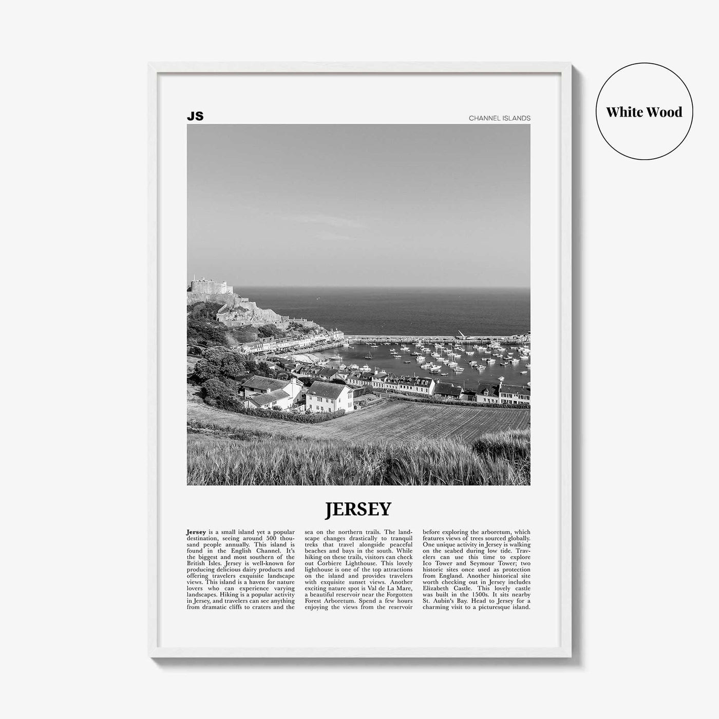 Jersey Print Black and White Channel Islands No 2, Jersey Wall Art, Jersey Poster, Jersey Photo, Jersey Wall Décor, Jersey Map