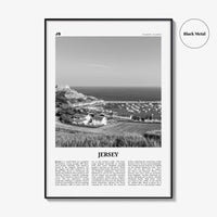 Jersey Print Black and White Channel Islands No 2, Jersey Wall Art, Jersey Poster, Jersey Photo, Jersey Wall Décor, Jersey Map