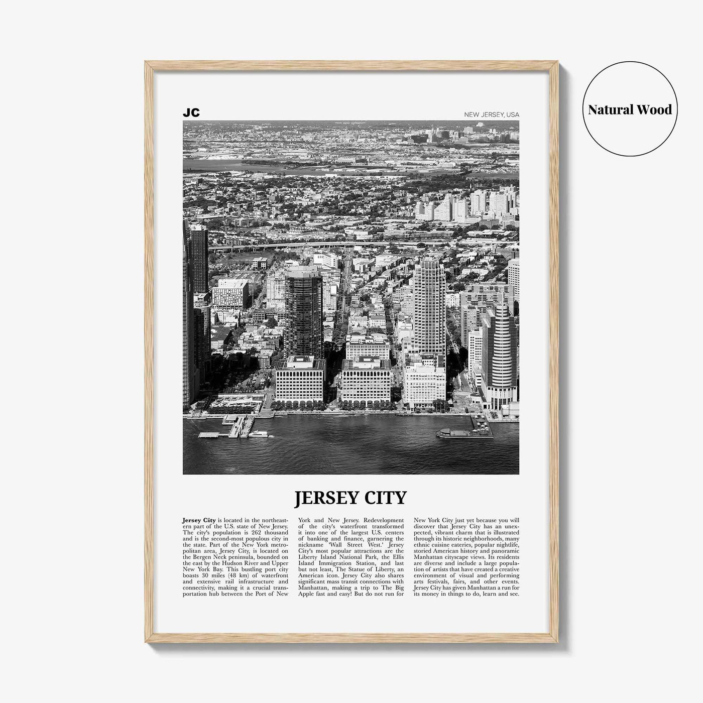 Jersey City Print Black and White No 1, Jersey City Wall Art, Jersey City Poster, Jersey City Photo, New Jersey, USA United States