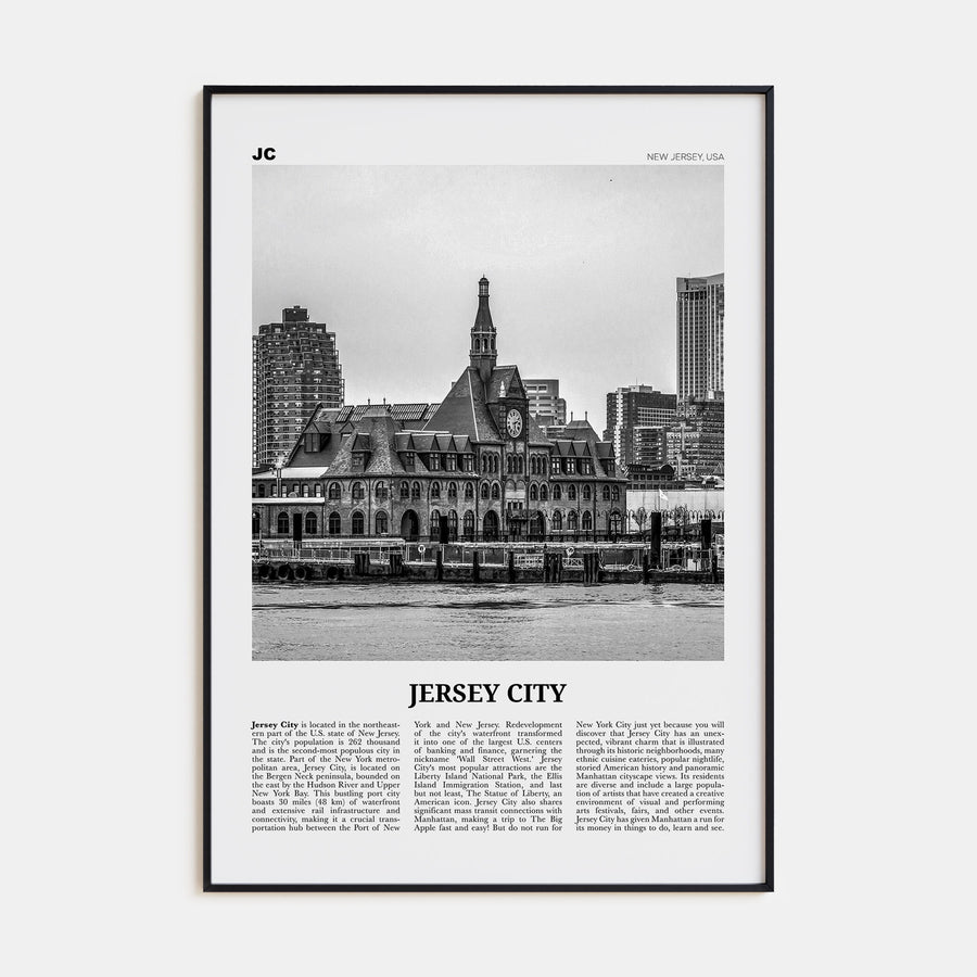 Jersey City Travel B&W No 2 Poster