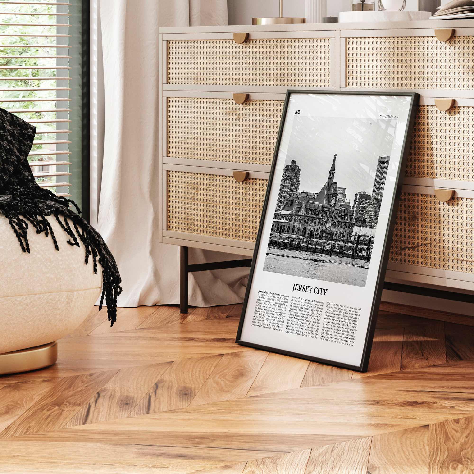 Jersey City Print Black and White No 2, Jersey City Wall Art, Jersey City Poster, Jersey City Photo, New Jersey, USA United States, America