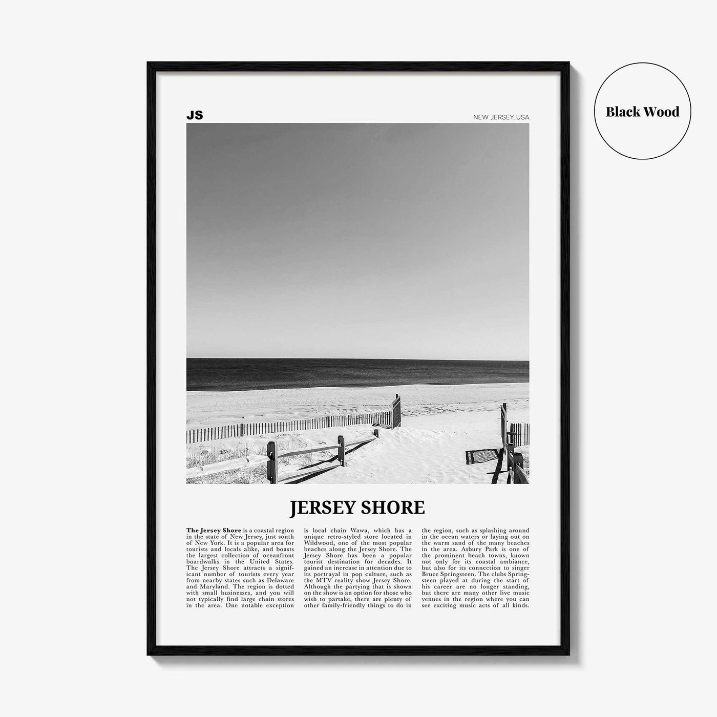 Jersey Shore Print Black and White No 1, Jersey Shore Wall Art, Jersey Shore Poster, Jersey Shore Photo, Jersey Shore, New Jersey