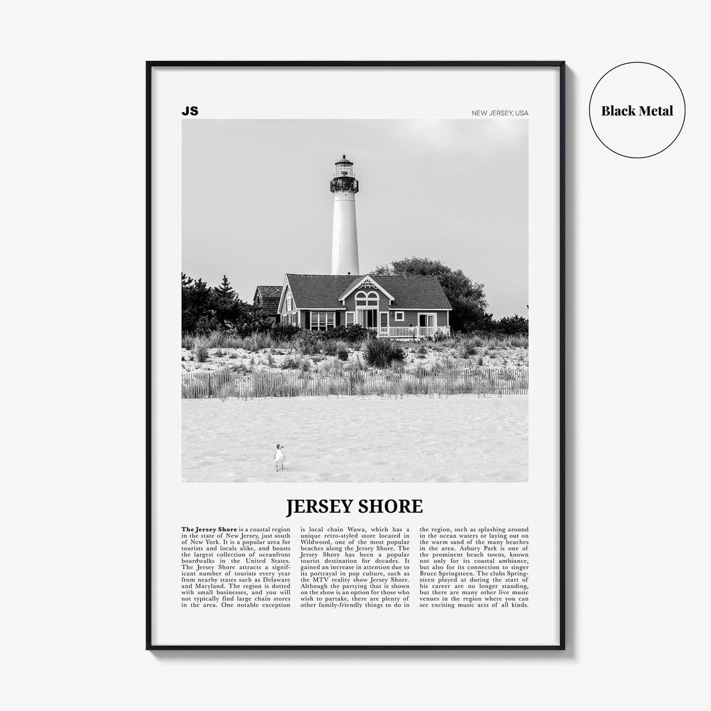 Jersey Shore Print Black and White No 2, Jersey Shore Wall Art, Jersey Shore Poster, Jersey Shore Photo, Jersey Shore, New Jersey