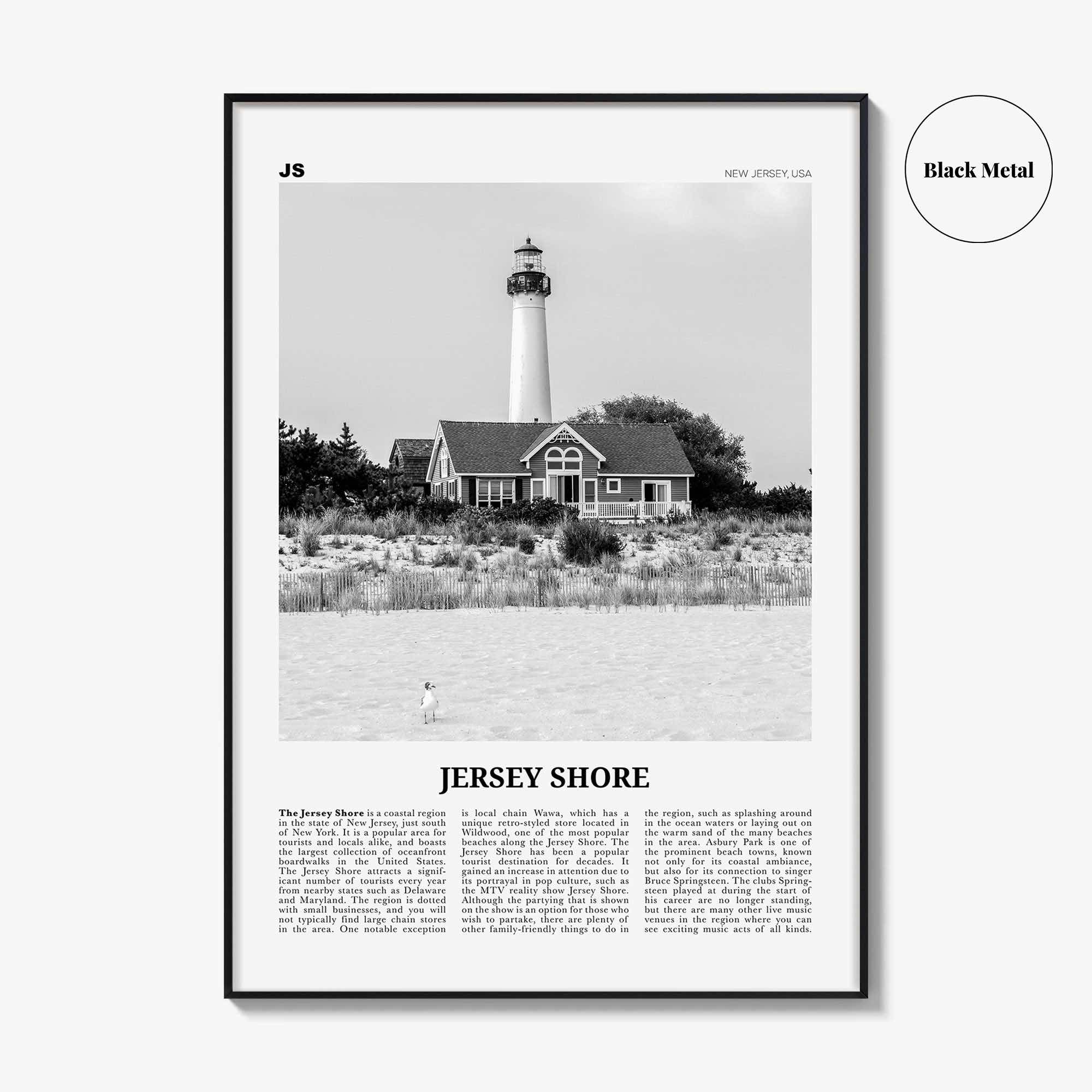 Jersey Shore Print Black and White No 2, Jersey Shore Wall Art, Jersey Shore Poster, Jersey Shore Photo, Jersey Shore, New Jersey