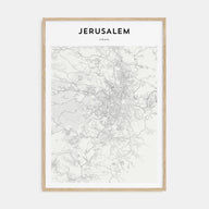 Jerusalem Map Portrait Poster